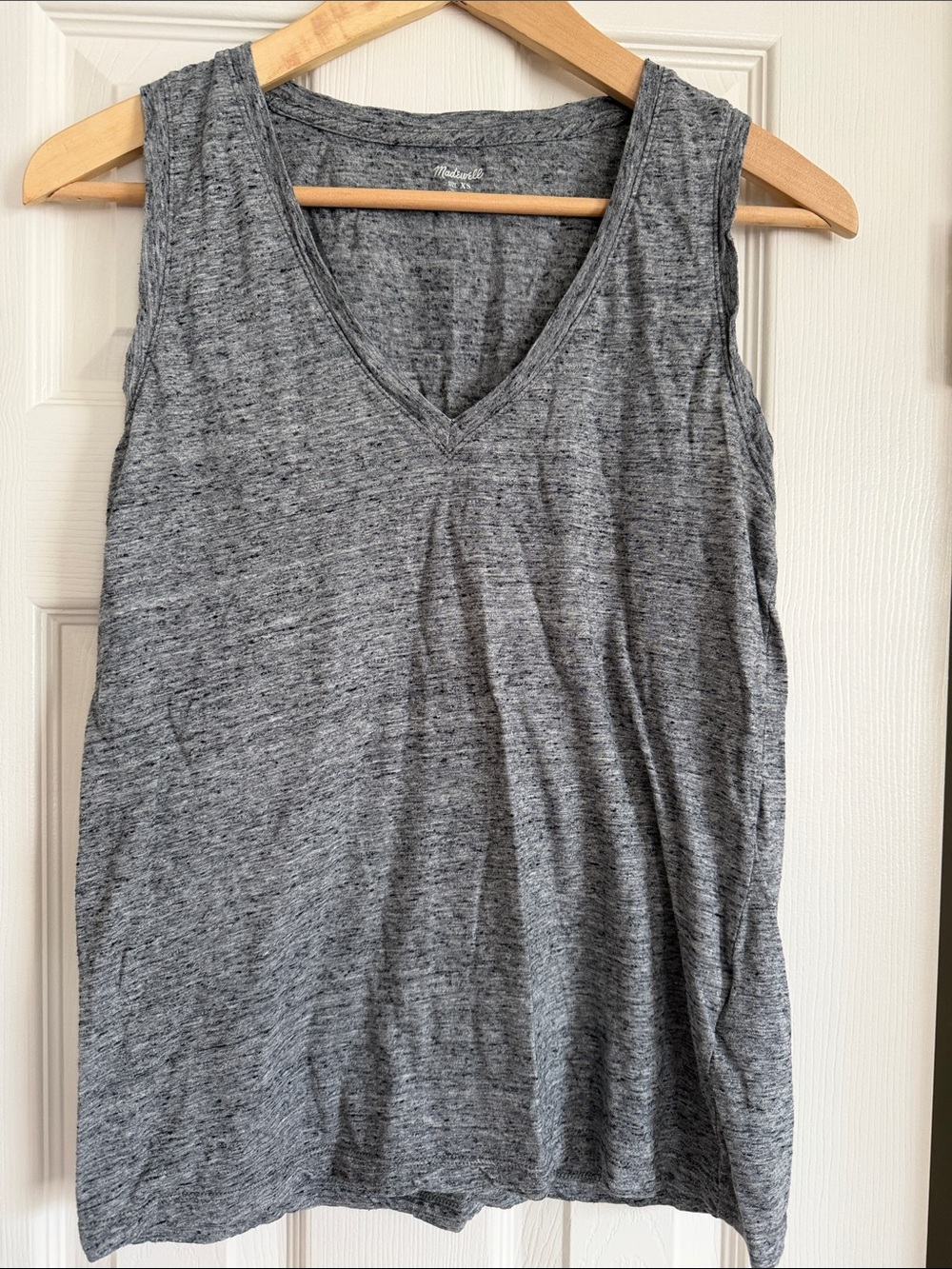 Madewell Women's V-Neck Sleeveless Tank Top - Gray